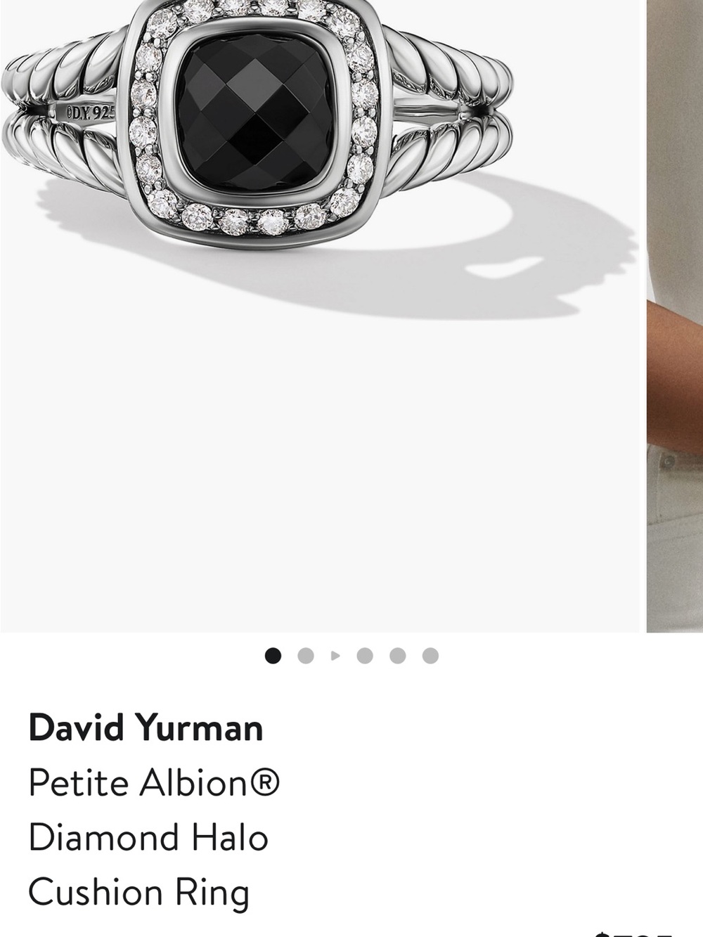 David Yurman Petite Albion® Ring in Black and Silver